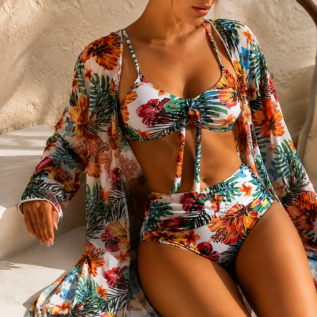 Set Mare Tropicana™ — Costume & Copricostume Coordinato 3 pezzi