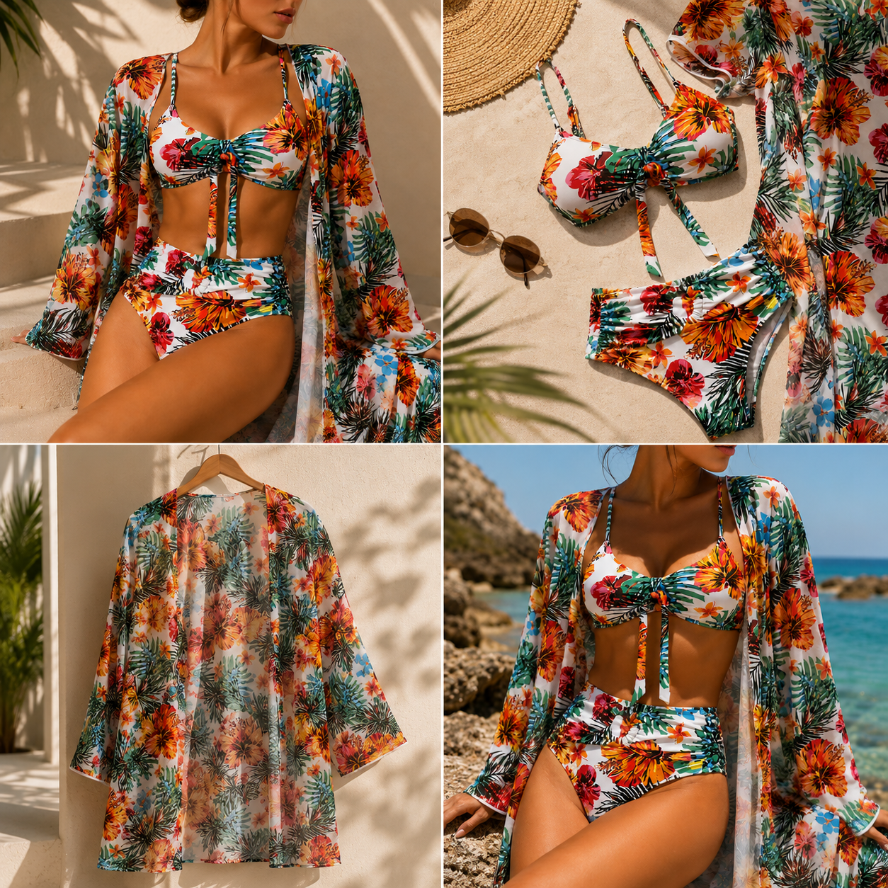 Set Mare Tropicana™ — Costume & Copricostume Coordinato 3 pezzi