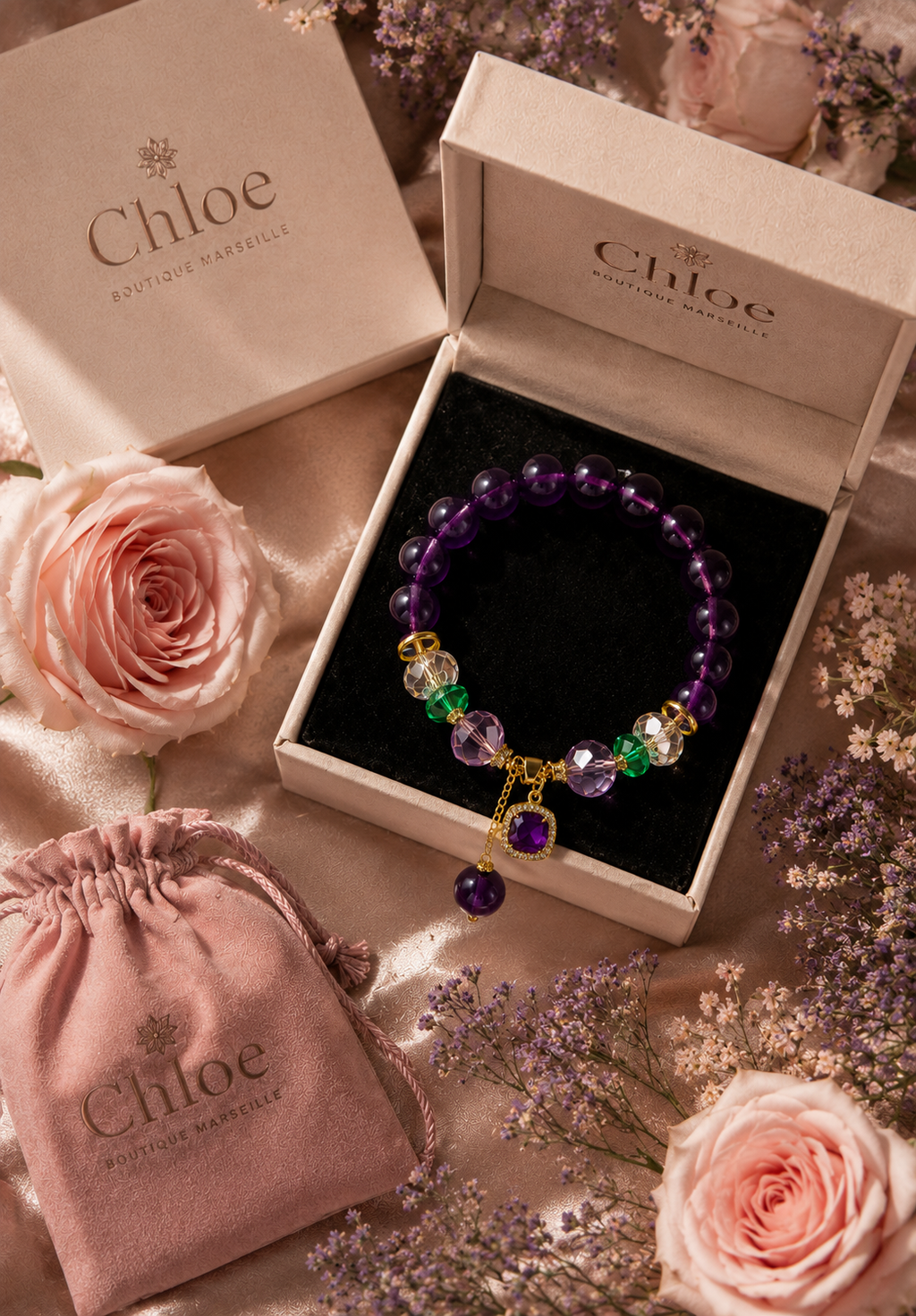 Bracciale Aurora - In Pura Ametista Naturale