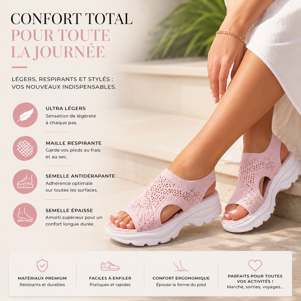Sandales Premium Chloe™ - Élégance e Confort